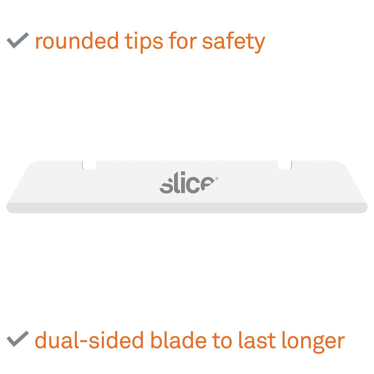 Replacement Blades Ceramic Industrial Knife 4" Rounded Pack of 4 Blades