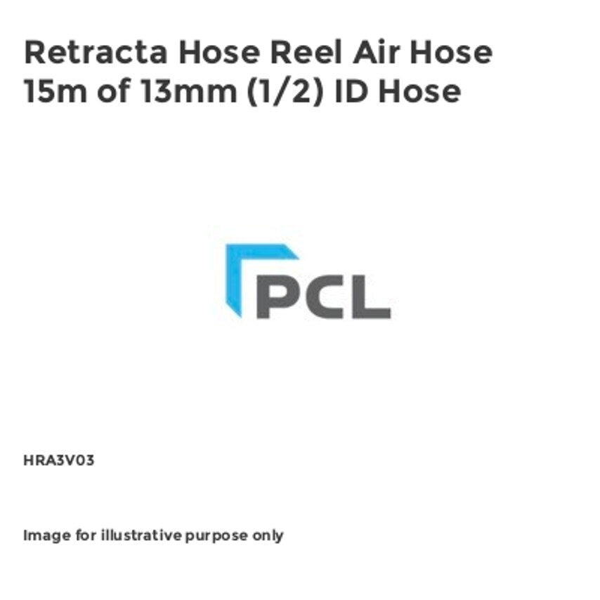 Retracta Hose Reel Air Hose 15m of 13mm (1/2) ID Hose
