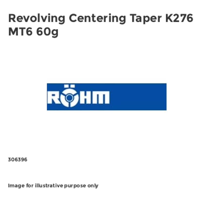 Revolving Centering Taper K276 MT6 60g