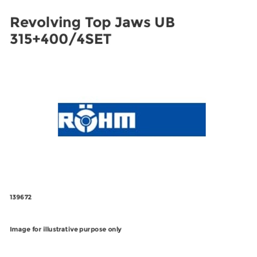 Revolving Top Jaws UB 315+400/4SET