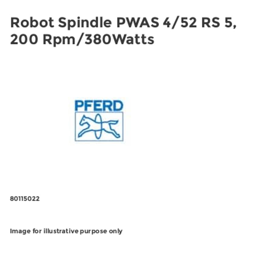 Robot Spindle PWAS 4/52 RS 5, 200 Rpm/380Watts