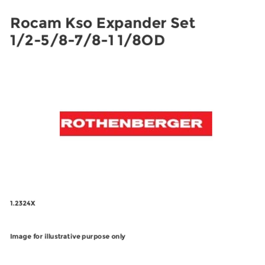 Rocam Kso Expander Set 1/2-5/8-7/8-1 1/8OD 1.2324X