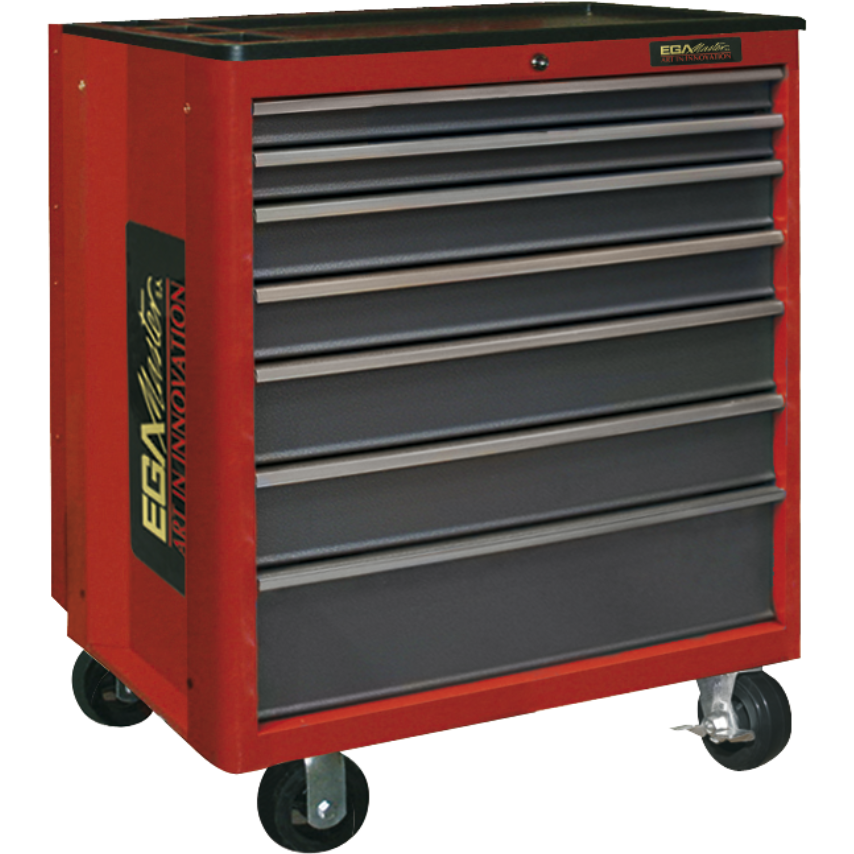 Roller Cabinet 7 Drawers (Red)