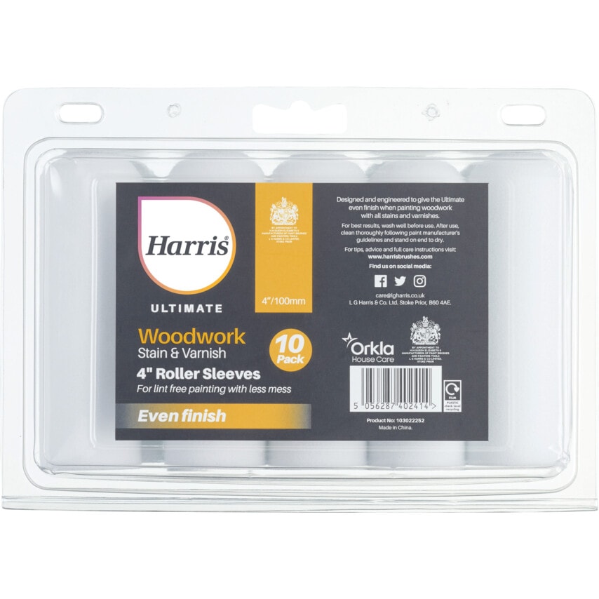 Roller Sleeves, 4", for Woodwork, Pack of 10