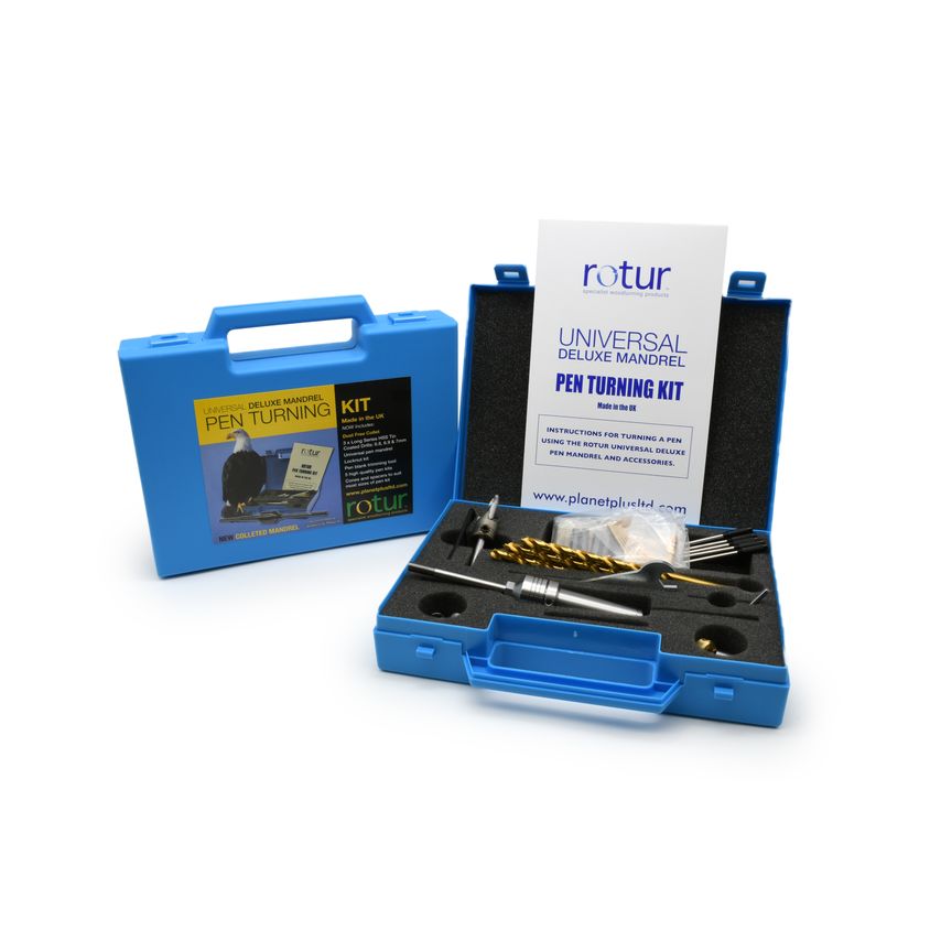 Rotur Deluxe Pen Turning Kit - 2MT Colleted Mandrel