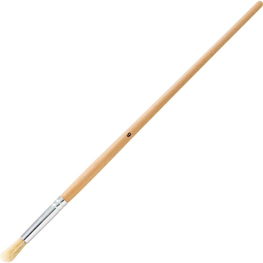 Round Fitch Brush, Natural Bristle, No.8