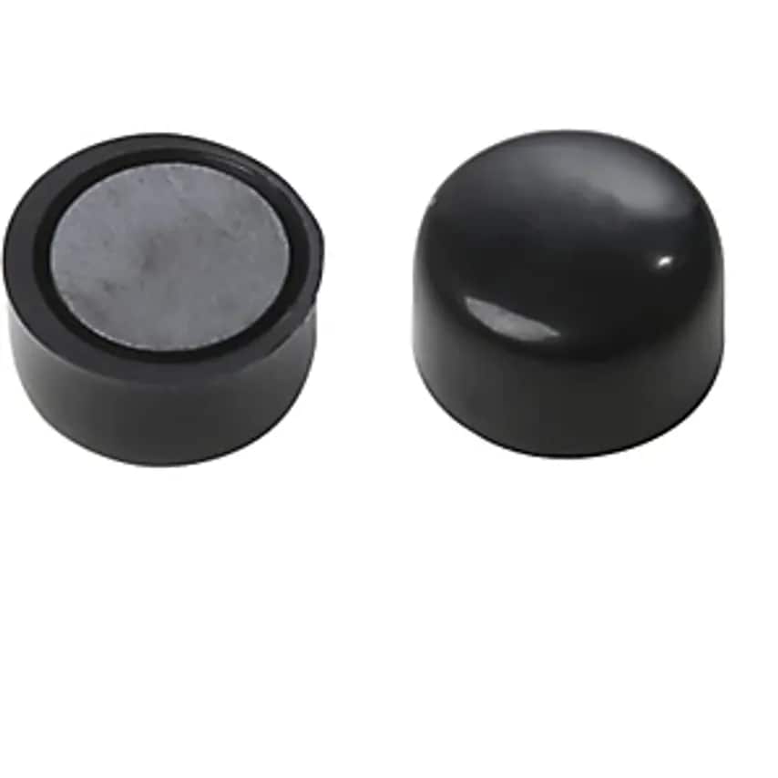 Round Magnet, Plastic, 10mm, Pack Of 60, Black