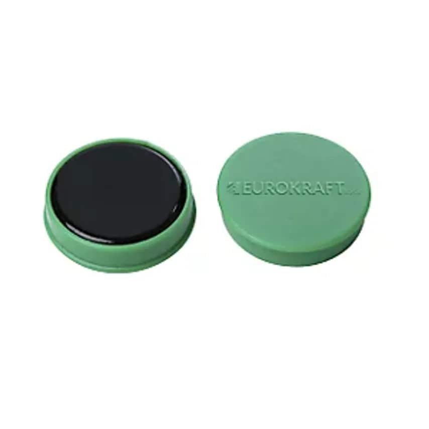 Round Magnet, Plastic, 20mm, Pack Of 72, Green
