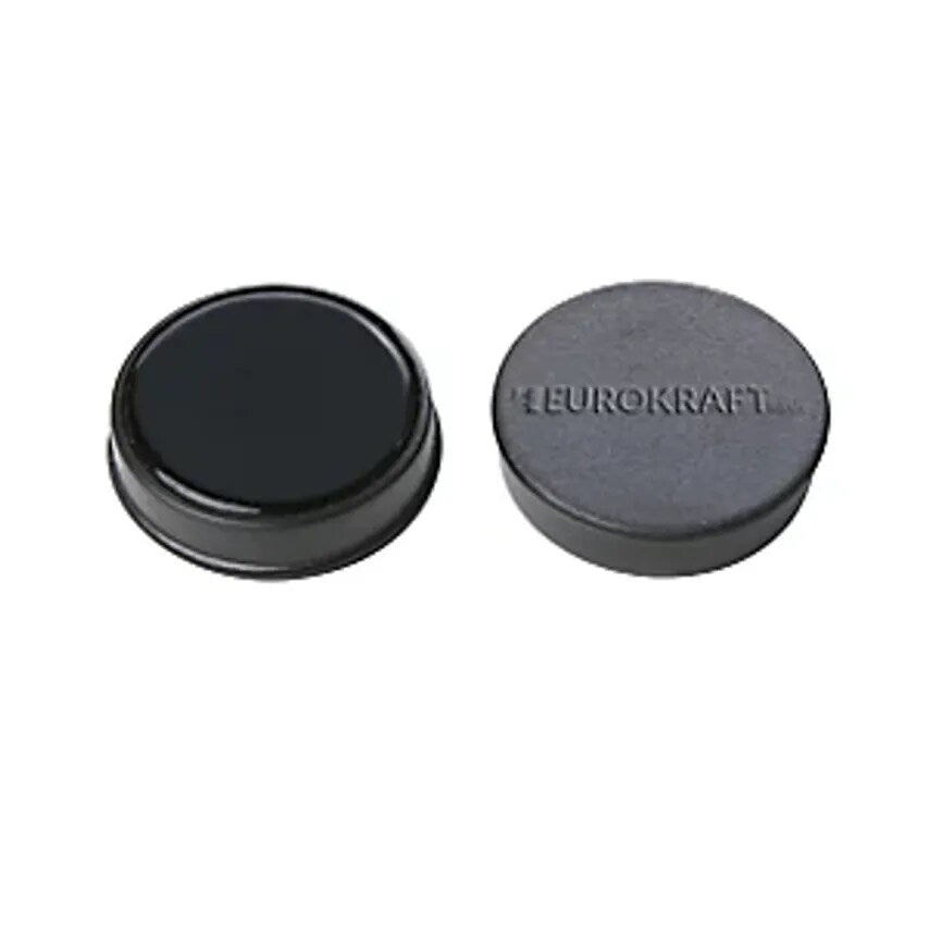 Round Magnet, Plastic, 30mm, Pack Of 36, Black
