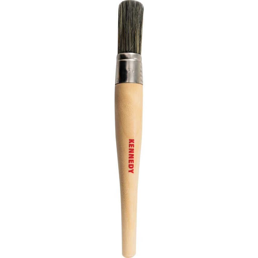 Round Sash Brush, Natural Bristle, No.14