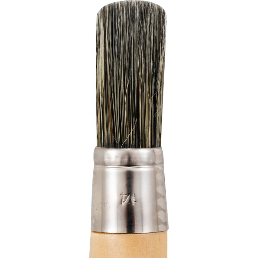 Round Sash Brush, Natural Bristle, No.14