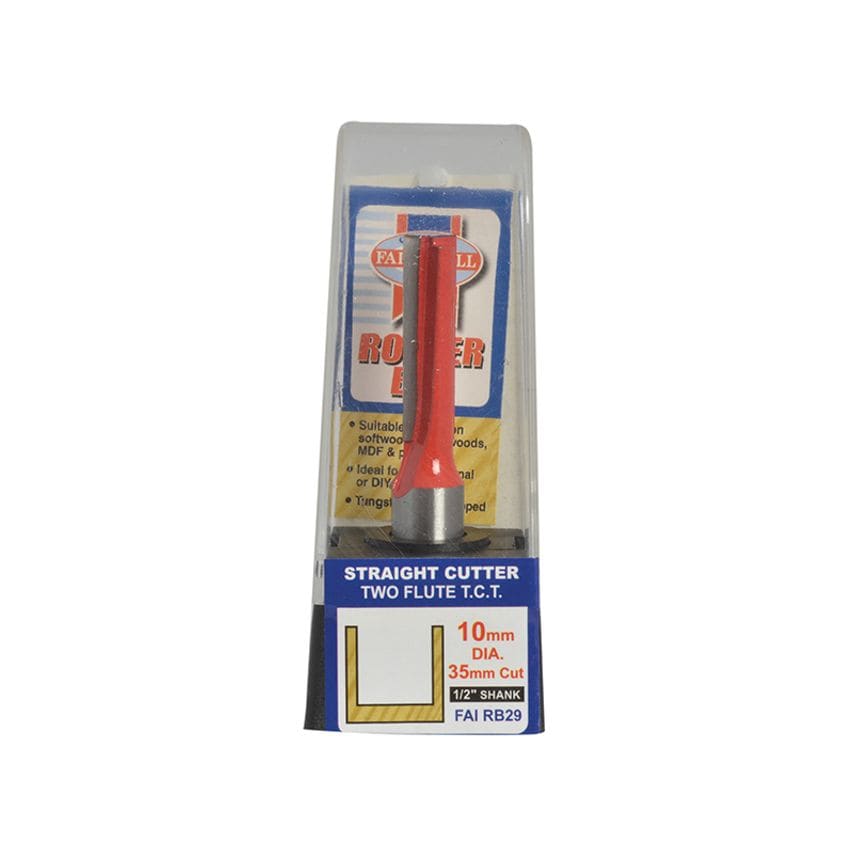 Router Bit TCT Two Flute 10.0 x 35mm 1/2in Shank FAIRB29