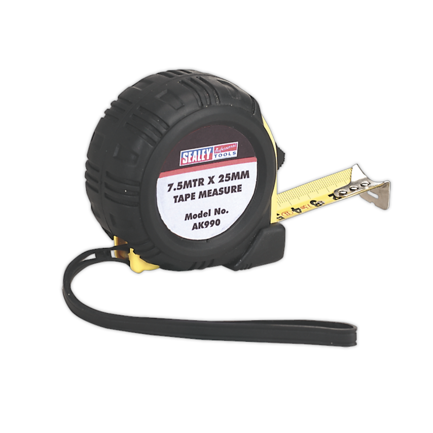 Rubber Tape Measure 7.5m (25ft) x 25mm Metric/Imperial