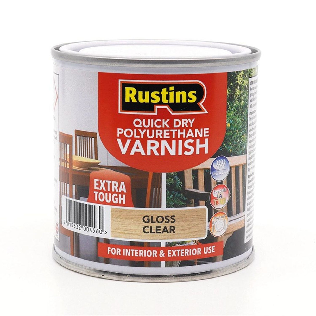 Rustins Quick Dry Poly Varnish Gloss Clear - 250ml