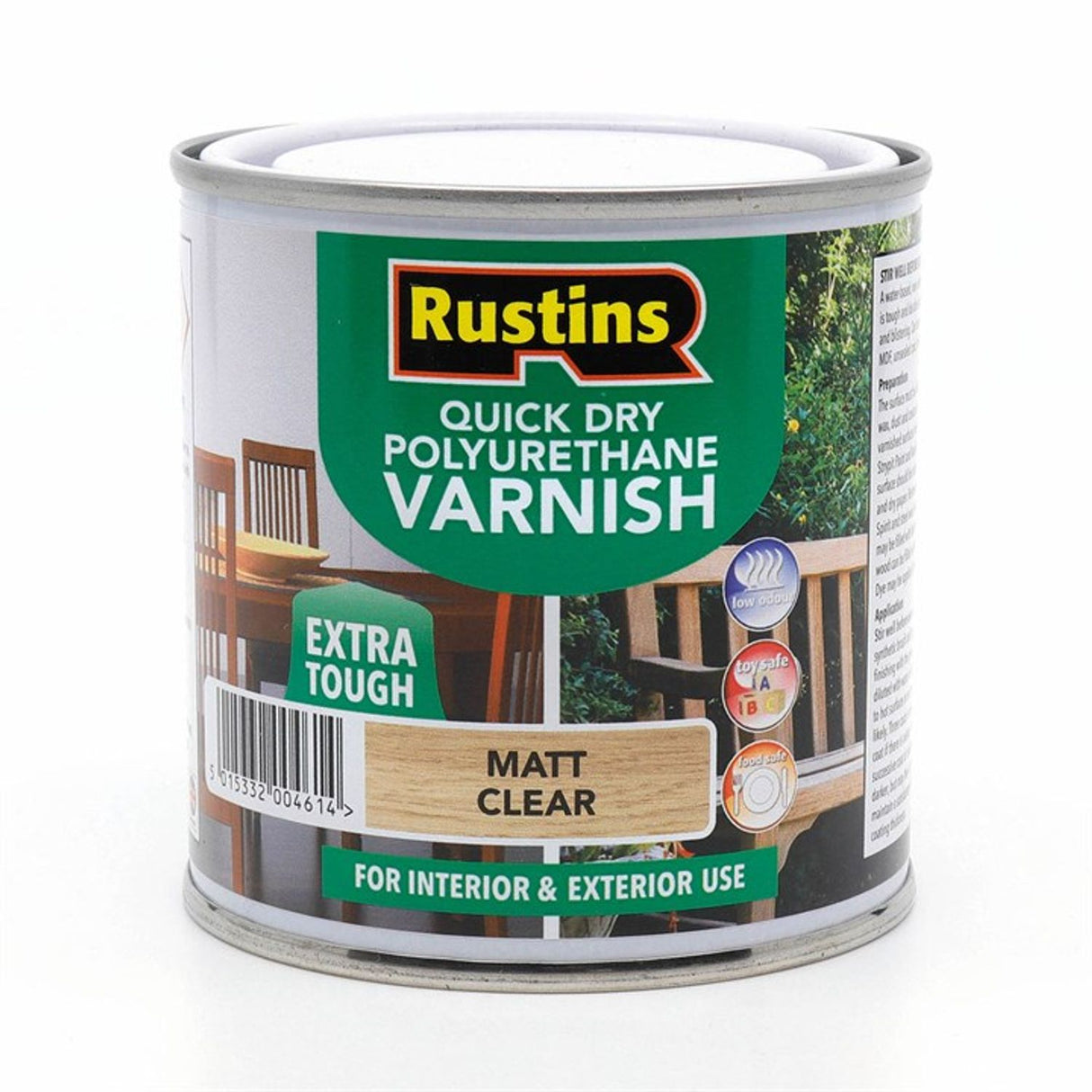 Rustins Quick Dry Poly Varnish Matt Clear - 250ml