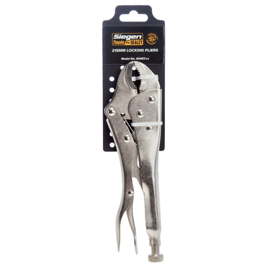S0487 Locking Pliers with Curved Jaw 215mm