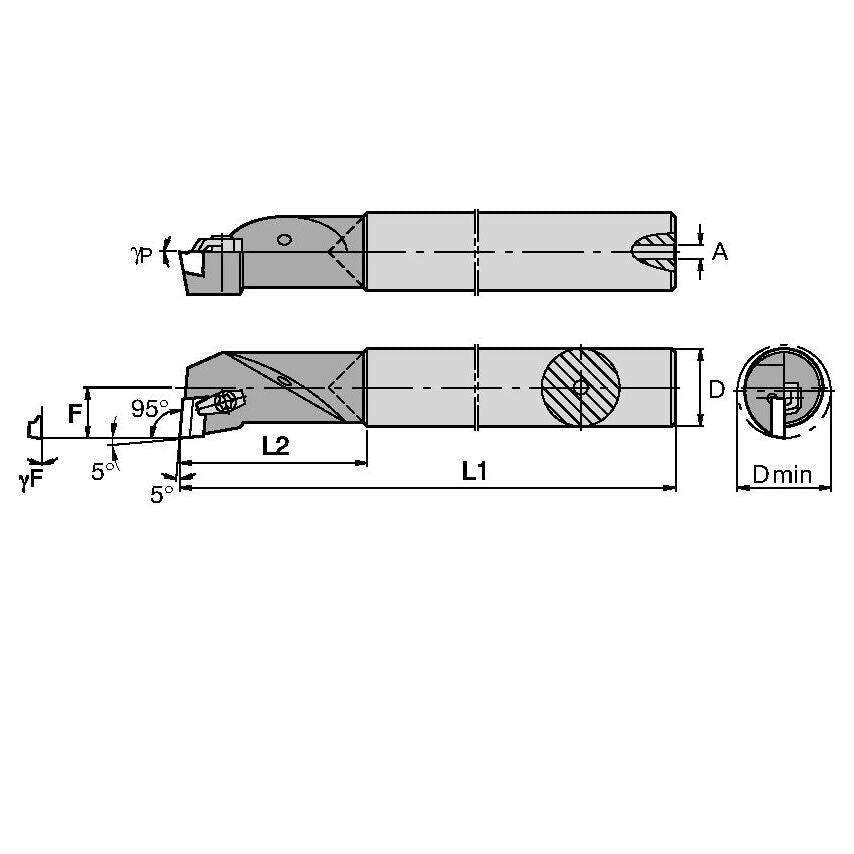 S04KBLPR03 C Clamping Boring Bar D0.25 L2.38