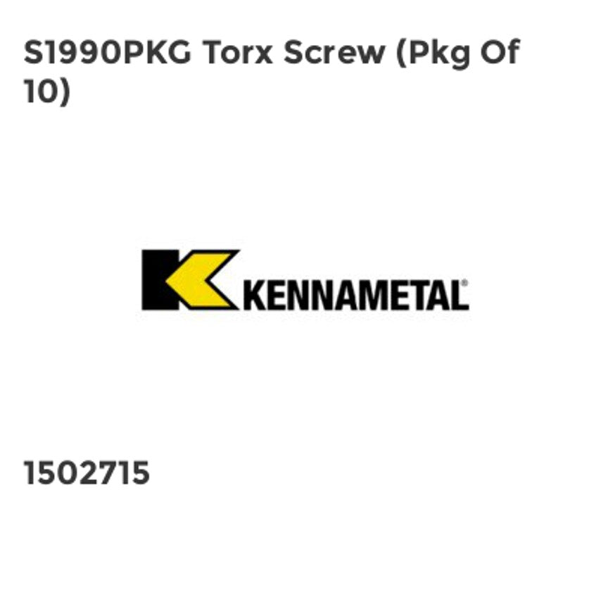 S1990PKG Torx Screw (Pkg Of 10)