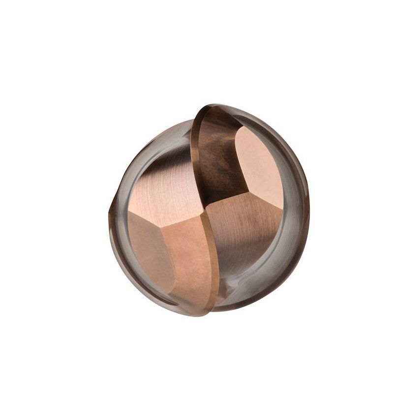 S229 12.00MM Carbide 2 Flute Ball Nosed Extra Short Slot Drill - TiSiN Coated