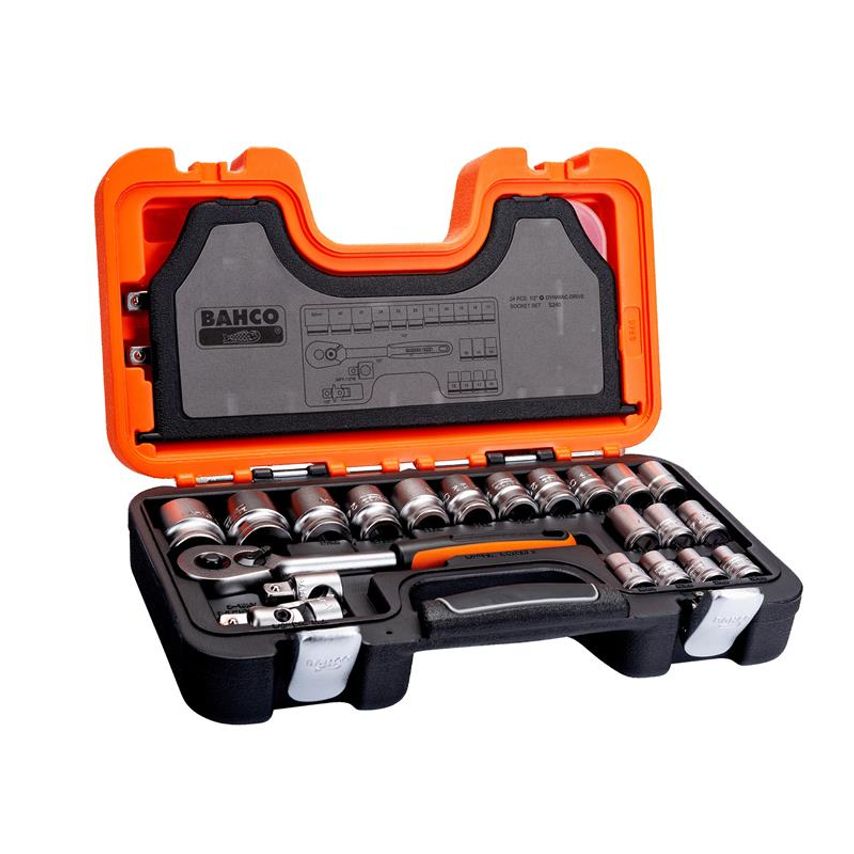 S240 1/2in Drive Socket Set, 24 Piece BAHS240