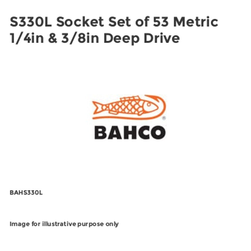 S330L Socket Set of 53 Metric 1/4in & 3/8in Deep Drive