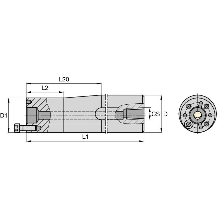 S4440W48 Boring Adapter D3.00 L18.00