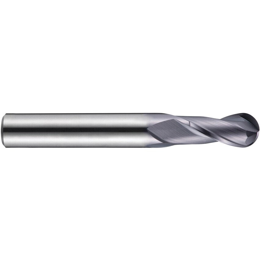 S501 9.00mm Carbide 2 Flute Ball Nosed Short Series Slot Drill - X-Ceed Coated