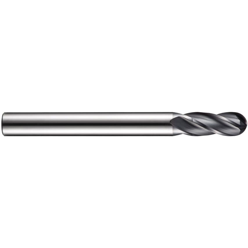 S511 10.00MM Carbide 4 Flute Plain Shank Ball Nosed End Mill - X-Ceed Coated