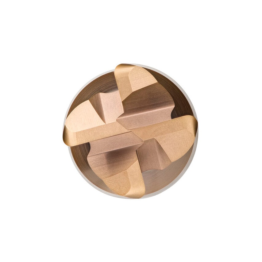 S521 8.00x0.5mm Carbide 4 Flute Extra Short Corner Radius End Mill - TiSiN Coated