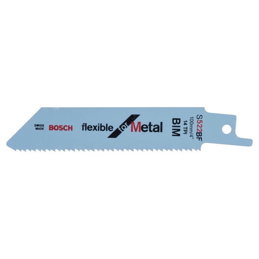 S522BF (2608656011) Reciprocating Saw Blades for Metal, Pack of 5