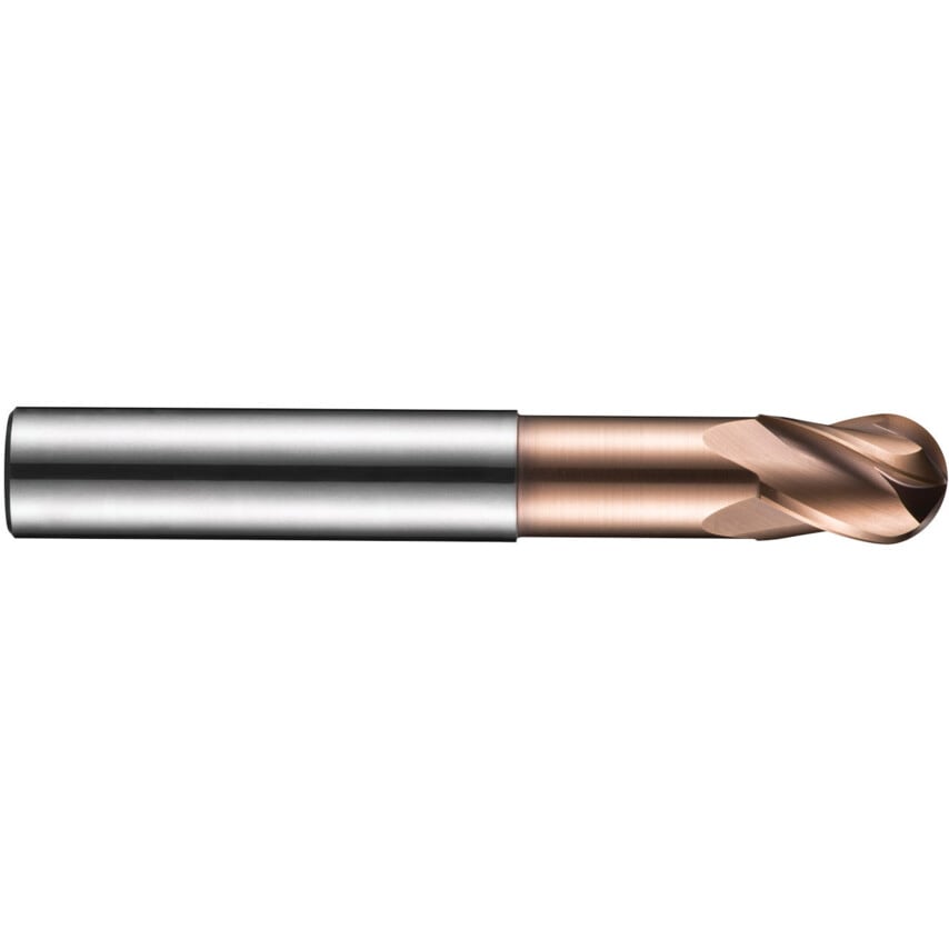 S534 4.00mm Carbide 4 Flute Extra Short Ball Nosed End Mill - TiSiN Coated