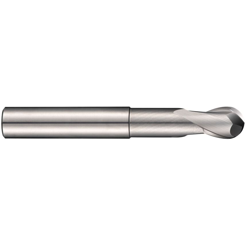 S629 20.00mm Carbide 2 Flute Short Series Ball Nosed Slot Drill