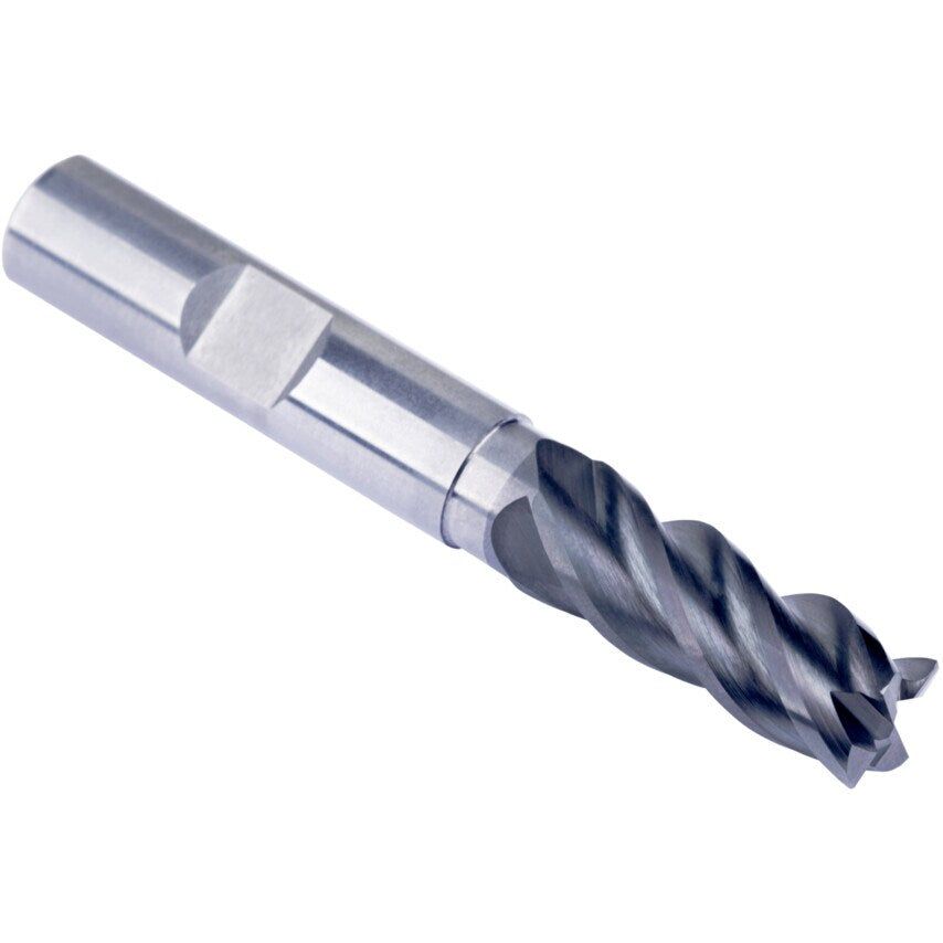 S722HB 10.00mm Carbide AlCrN 4FL Flat End Mill Unequal Pitch