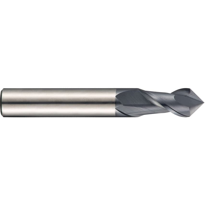 S740 3.00MM Carbide 2 Flute Short Series 90 Chamfering Slot Drill - AlTiN Coated