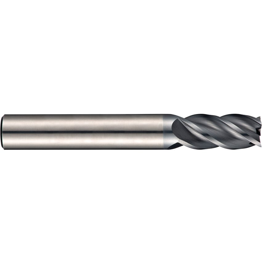 S761 12mm Carbide Alcrn 4FL 40DEG Short Unequal Pitch End Mill