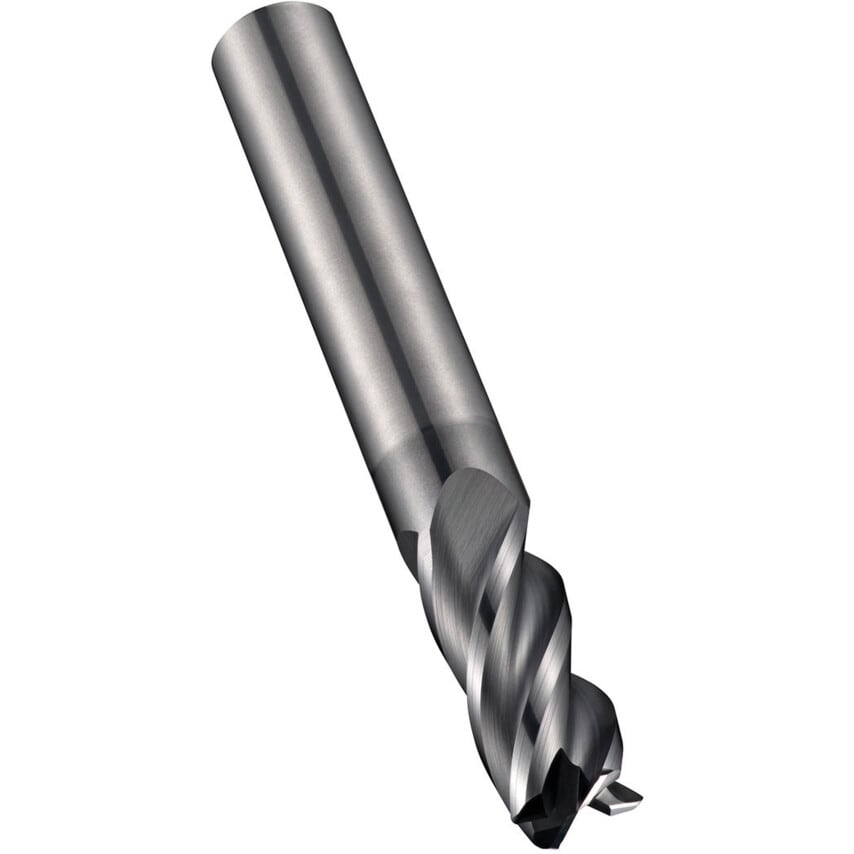 S763 5.00x0.5mm Carbide 4 Flute Short Series Corner Radius End Mill - AlCrN Coated