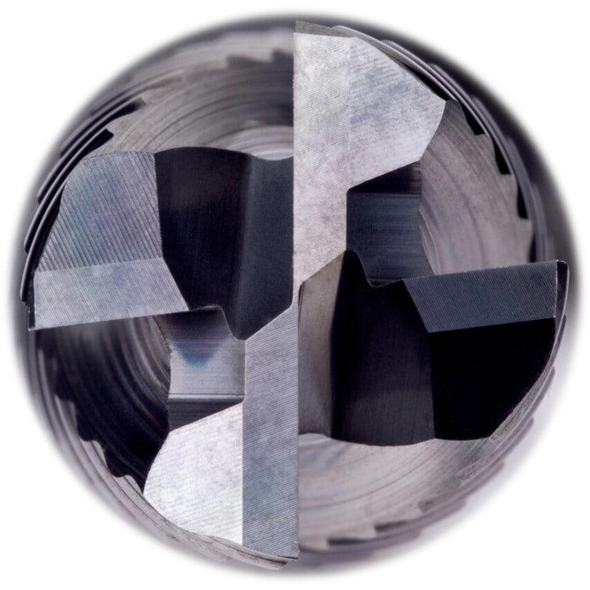 S765HB 8.00mm Carbide AlCrN Flat 4FL Rough Nra End Mill Uneq Pitch