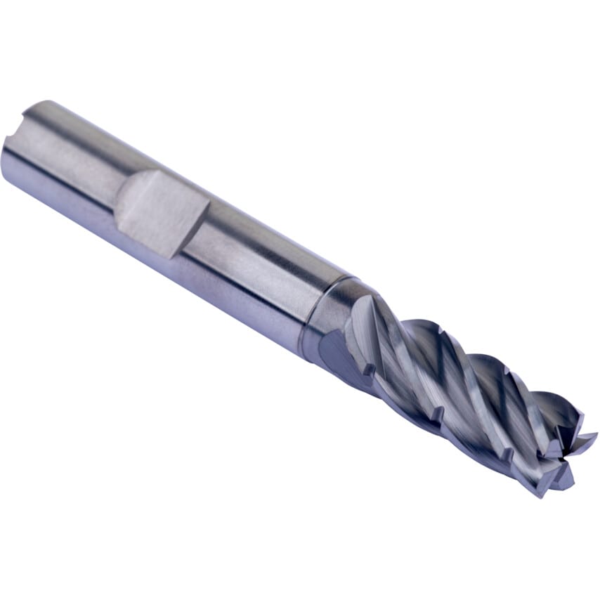 S771HB 10.00mm Carbide AlCrN 5FL Mill Uneq Helix, Chip Div, Thr Cool