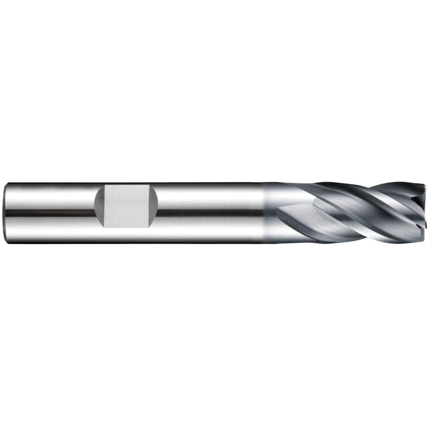 S804HB 8mm Carbide Alcrona 4FL End Mill Extra Short DIN 6527K