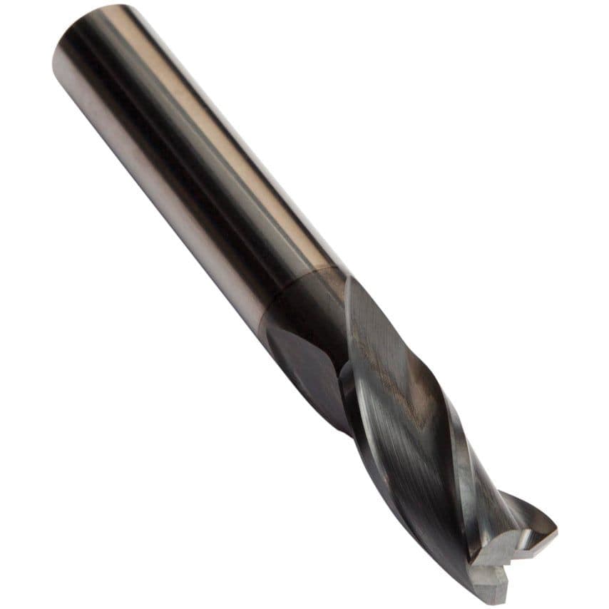 S823 2.5MM Carbide 3 Flute Standard Length Slot Drill - Alcrona Coated