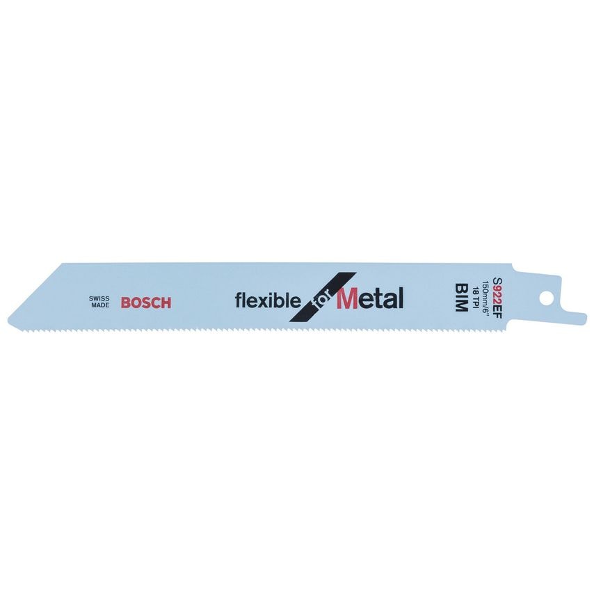 S922EF Flexible Reciprocating Saw Blade for Metal 150mm, Pack of 5