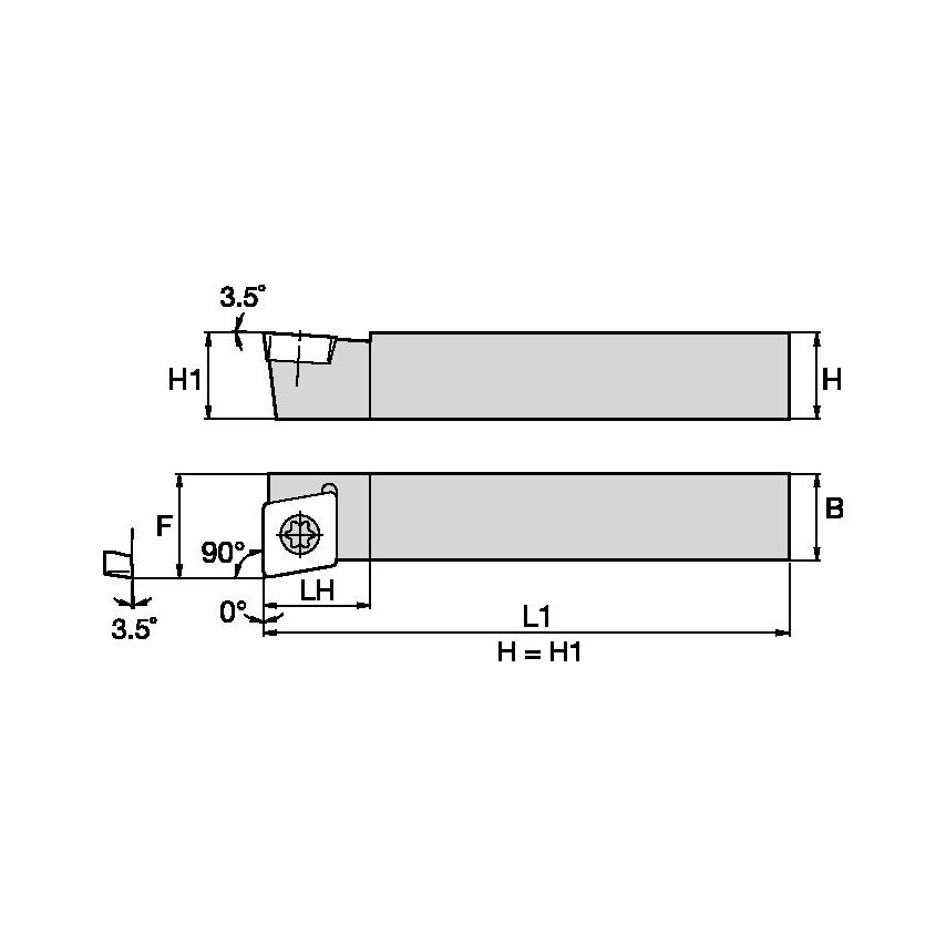 SCFPR083V S Clamping Holder W0.50 L3.50