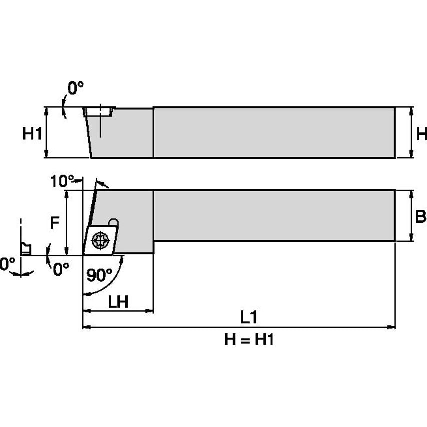 SCGCL1212N09 S Clamping Holder W12, 0MM L160