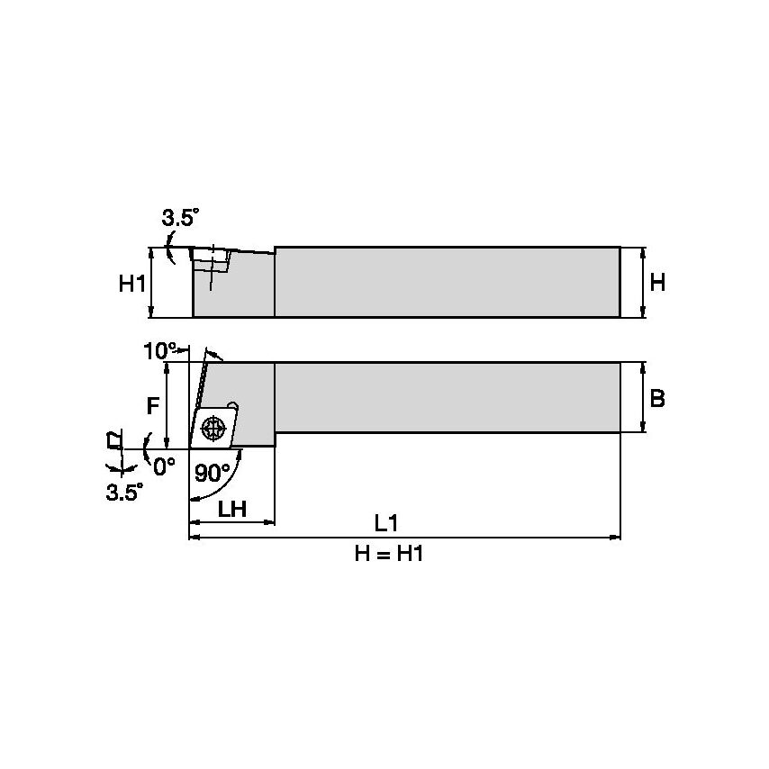 SCGPR083V S Clamping Holder W0.50 L3.50