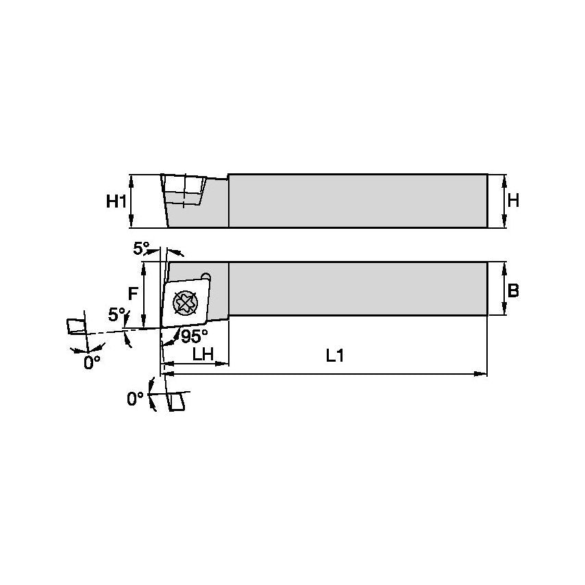 SCLPR1212M06 S Clamping Holder W12, 0MM L150