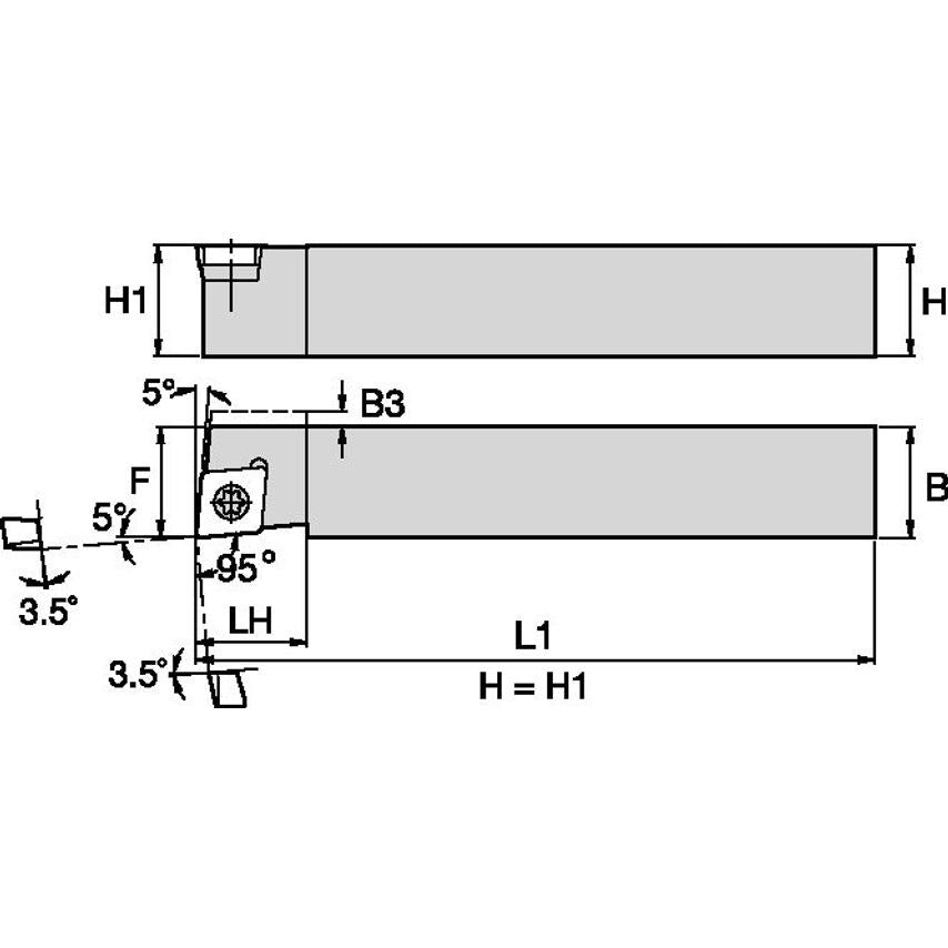 SCLPRF083D S Clamping Holder W0.50 L6.00