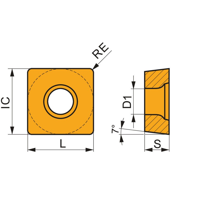 SCMT 120412E-FM T9415 Turning Insert - Positive
