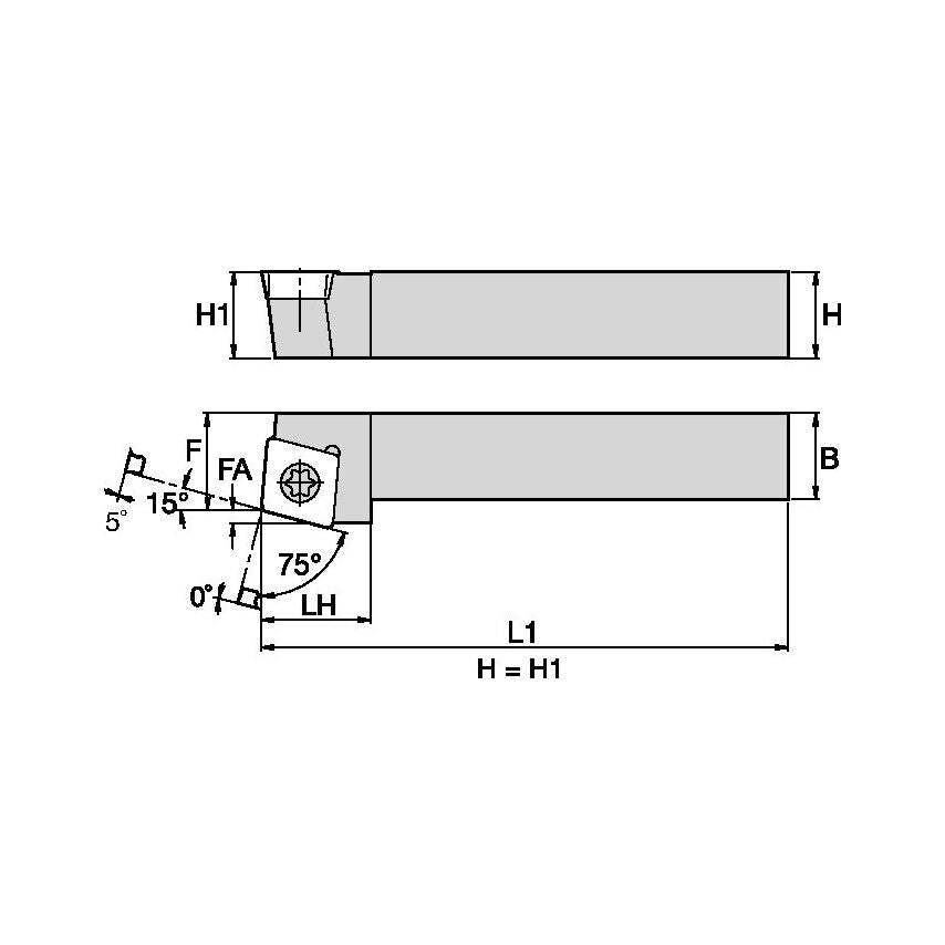 SCRPR062 S Clamping Holder W0.38 L2.50