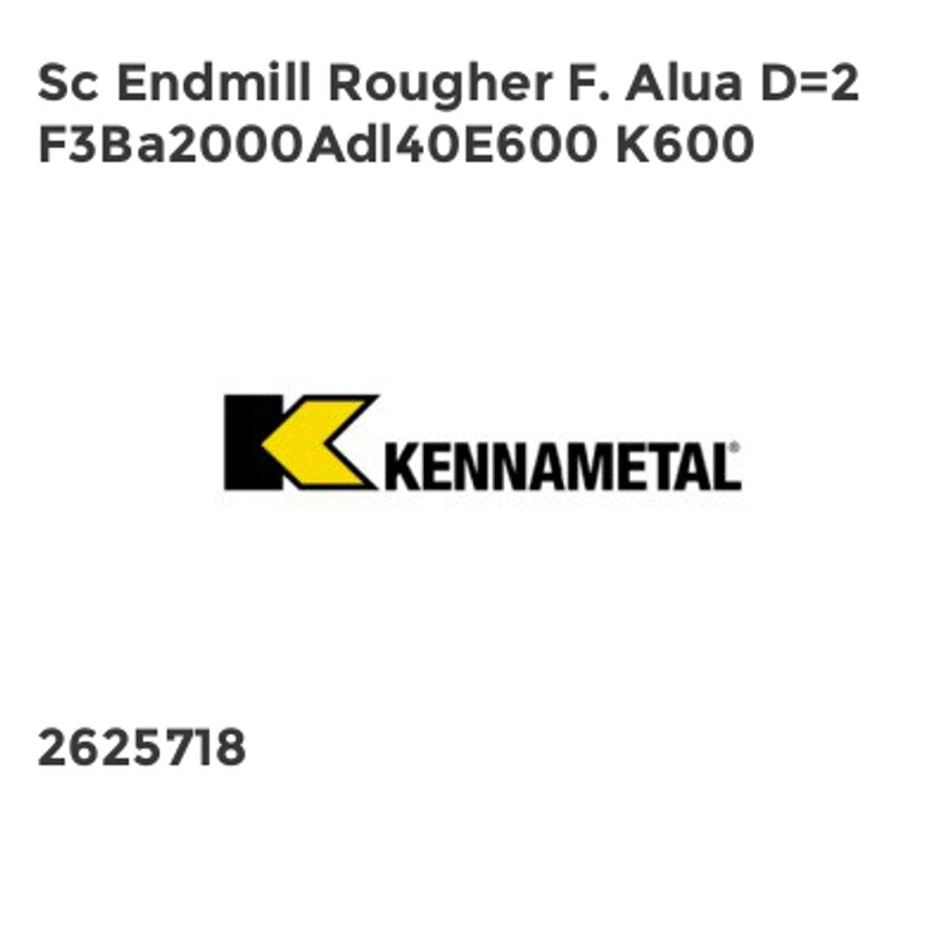 SC End Mill Rougher F. Alua D=2 F3BA2000ADL40E600 K600