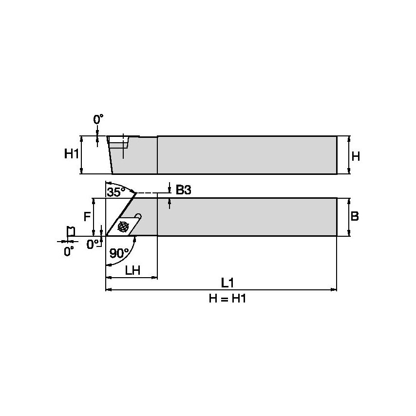 SDACR083D S Clamping Holder W0.50 L6.00